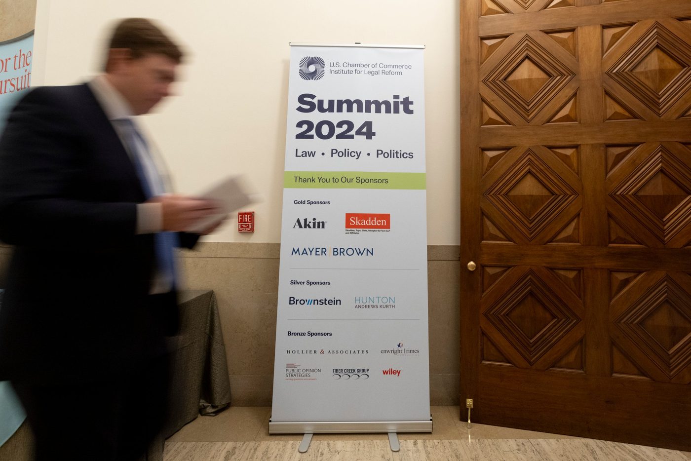 Sponsor banner thanking gold, silver, and bronze sponsors of Summit 2024