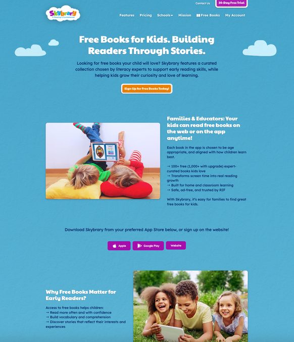 Skybrary Free Books page
